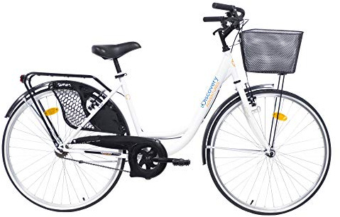 Discovery Damen Damenfahrrad EIN-Gang Weiß Hollandrad 26 Zoll-Farbe