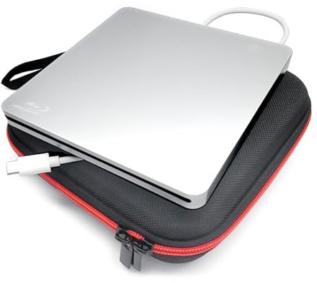 Tragbarer externer 3D-Blu-Ray-Player/Brenner USB-C SuperDrive + Tragetasche für Apple Laptop MacBook Mac Pro Air Mini M1 M2 M3 13 15 Zoll, Slot-In BD-RE DVD/CD RW Writer Drive + Touch Button