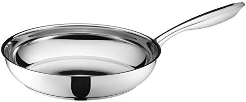 MÄSER 931854 Serie Tavos, Bratpfanne 28 cm, Induktionspfanne für alle Herdarten, unbeschichtet, spülmaschinengeeignet, ofenfest, Edelstahl 18/10