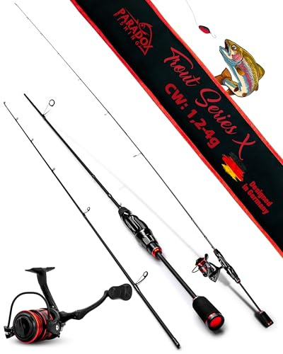 Paradox Fishing UL-Ruten Set Trout Series X - 1,85m Wg. 1,2g-4g - Spoon Rute Forellenrute Ultralight