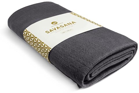 Lotuscrafts® Yogadecke Baumwolle Savasana 200 x 150 cm, Meditationsdecke, Widerstandsfähig & Langlebig, aus 100% Baumwolle, Yoga Decke für Entspannung