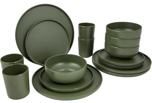 Bo-Camp - Industrial Collection - Essgeschirr - Patom - 16-Teilig - Grün