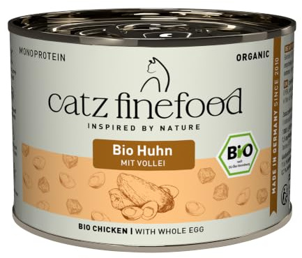 catz finefood Bio Katzenfutter Huhn - N° 503 - Nassfutter für Katzen - 6 x 200 g - Ohne Getreide & zugesetzten Zucker (1,2 kg)