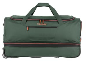 Travelite Reisetasche mit Rollen Basics Duffle L, 70 cm, 98-119 Liter | große Sporttasche & Trolley Tasche für Damen & Herren, Weekender, Kliniktasche, Rollenreisetasche mit Dehnfalte & Schuhfach