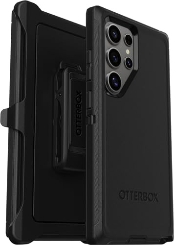 OtterBox Defender Handyhülle für Samsung Galaxy S24 Ultra, Schwarz, Robust, Sturzfest