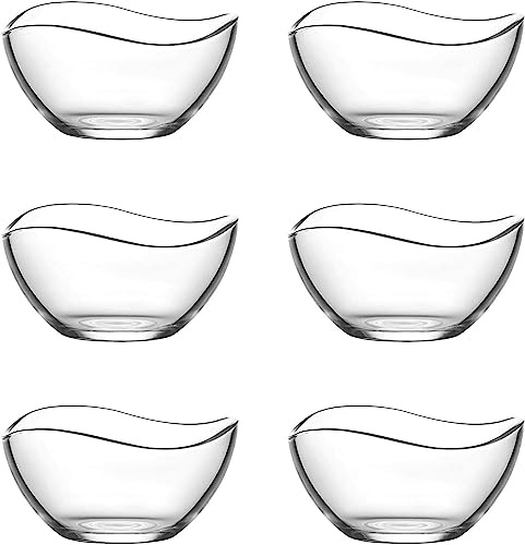 EISIA 6-tlg. 310 ml Glasschüssel Set - Servierschalen, Dessertschalen, Salatschüssel aus Glas