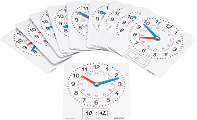 WISSNER 90700 aktiv lernen - 10 beschriftbare Folien Uhren - RE-Plastic°