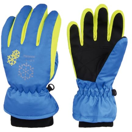 TRIWONDER Kinderhandschuhe, Winddicht und wasserdicht, Fleecefutter, Warme Winterhandschuhe für Skifahren, Snowboard, Outdoor-Sport, Jungen und Mädchen (blau, XS (3-5 Jahre))