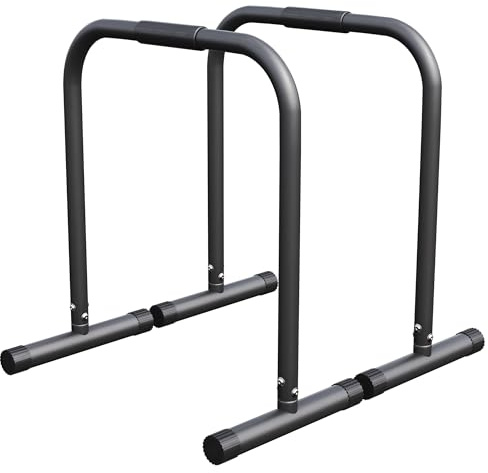GORILLA SPORTS® Dip Barren - 2er Set, 57 x 38 x 73 cm, bis 200 kg, Rutschfest, Farbwahl - Fitness Parallettes, Dip Station, Push Up Stand Bar, Stangen, Ständer, Calisthenics Trainingsgerät