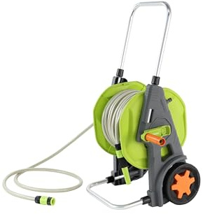 Amazon Basics Schlauchwagen mit Schlauch, 30 m, Grün/Grau
