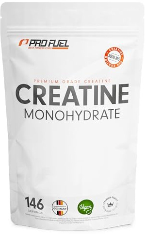 Creatin Monohydrat Pulver 500g - Kreatin Monohydrat in mikronisierter Qualität - Creatine-Monohydrate optimal hochdosiert - laborgeprüft mit Zertifikat - 100% vegan - für 146 Anwendungen