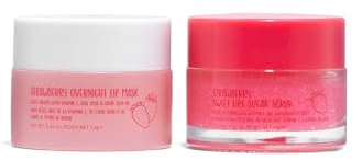 W7 Sweet Dreams Lippenpeeling & Overnight Lip Mask Duo - Erdbeergeschmack - 2er Set Lippenpflege - Lip Scrub und Lippenmaske für die Nacht - Lippenpflege Set