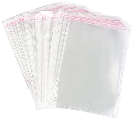 300 Stück 15*22CM Selbstklebend Plastiktüten Klein Tütchen Cellophantüten Flachbeutel Transparent Geschenktüten für Süßigkeiten Plätzchen Gebäck Schoolade Lutscher Schoolade