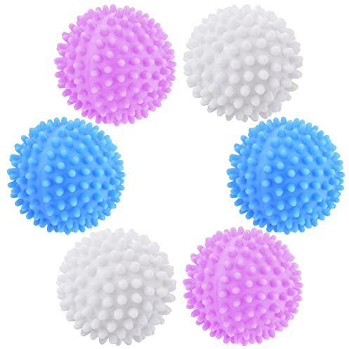 luckaide Trocknerbälle, 6 Stück Waschbälle für Daunenjacken, Waschball für Waschmaschine, Trockner Ball, Wiederverwendbare Trocknerball,Dryer Balls, Wäschetrockner Ball für Heim Kleidung Reinigung