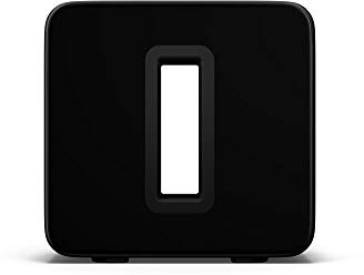 Sonos Sub, schwarz – Leistungsstarker WLAN Subwoofer für dynamische & tiefe Bässe für alle Sonos Speaker – Eleganter Multiroom Subwoofer für erstklassigen Sound (Gen.3)