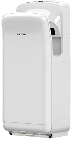 anydry 2005H Händetrockner, Kommerzieller elektrischer Händetrockner, mit HEPA-Filter, Super Powerful, 7-10 Sekunden zum Trocknen,1750-2050W.(Weiß)
