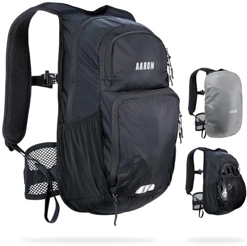 AARON Skirucksack und Wanderrucksack, 25L MTB Fahrrad Rucksack, Wasserdicht mit Regenschutz, Fahrradrucksack klein für Damen & Herren