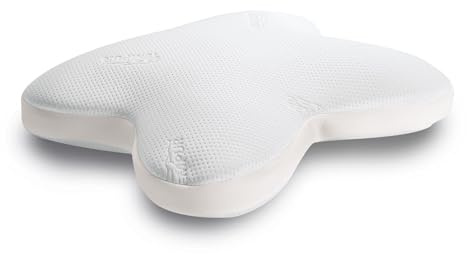 TEMPUR Ombracio Schlafkissen, ergonomisches Bauchschläferkissen in Schmetterlingsform, Liegefühl mittelfest, 60 x 50 x 10 cm, Weiß