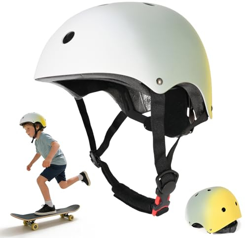 PIPIZHU Fahrradhelm für Kinder, Mädchen und Jungen, Verstellbar Skaterhelm