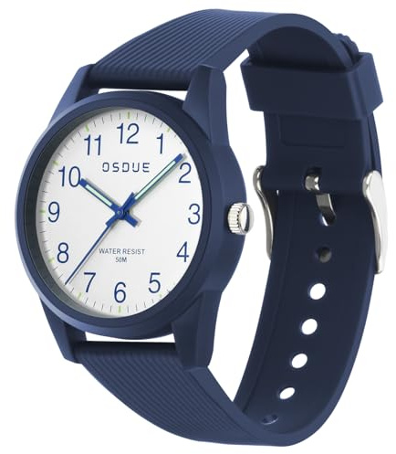 OSDUE Kinderuhr Junge Mädchen, Kinder Uhren Armbanduhr für Jungs, Lernuhr für Kinder, 50M wasserdichte Kinderuhr Schwimmuhr, Geschenk für Geburtstage Ostern Kindertag Weihnachten