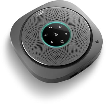 Snom C300 Konferenzlautsprecher, Bluetooth, Powerbank, HD-Audio, 00004584 | 360°-Rundum-Mikrofon, USB-C, Freisprechen für Büro & Meetingraum, kompatibel mit Softphone & UC-Plattformen