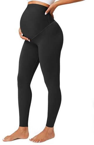 BAYDI Nudi High Waist Umstandsleggings Damen | Blickdicht und Elastisch, Lange Schwangerschaftsleggings, Weiche Umstandshose für Alltag, Freizeit und Zuhause