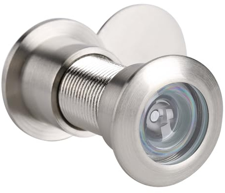 OUKENS Sicherheits-Türspion, 28 mm Türspion aus Aluminium, 200° Weitwinkel Einstellbare Länge mit robuster Sichtschutzabdeckung für 40-60mm Dicke Türen Home Office Hotel (Silber)