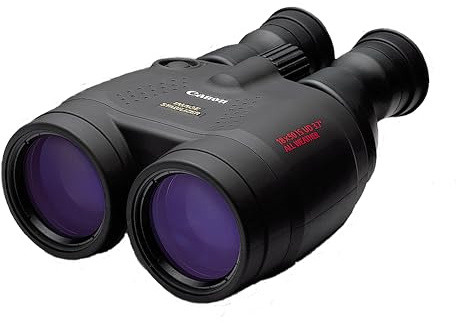 Canon 18x50 IS Allwetter Fernglas (18 fache Vergrößerung, wetterfest, Feldstecher, Präzisionsoptik, IS Bildstabilisator, manuelle Fokussierung, Dioptrinkorrektur, Porroprisma II), schwarz