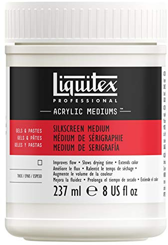 Liquitex 7708 Siebdruckmedium für Acrylfarben, alterungsbeständig, Silk Screen Medium verzögert den Farbfluss und die Trockung, ohne verlust der Farbkraft - 237ml Flasche