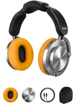 Dyson OnTrac™ Over-Ear Kopfhörer mit aktiver Geräuschunterdrückung, 55h Akkulaufzeit, Bluetooth 5.0, Gelb/Aluminium