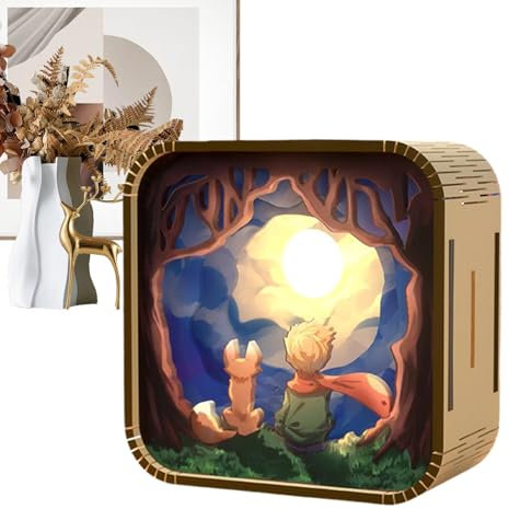 Puzzle Nachtlicht – Einzigartiges Puzzle-Set aus Acrylholz, LED-Schreibtischlampe, Puzzle-Licht | Kreatives Modell-Set, niedliches Nachtlicht, Heimdekoration für Tisch