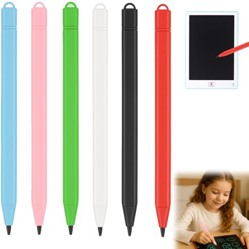 BOULESENM 6PCS LCD Schreibtafel Stift, Ersatzstift Stift für LCD-Schreibtafel, LCD Tafel Stift, Writing Board Pens, Schreibtafel pens für LCD, Geeignet für LCD-Schreibtabletts Farbe