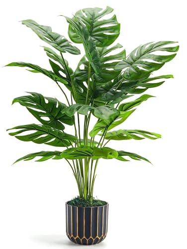 Der Rose Kunstpflanze Künstliche Pflanzen Wie Echt 71 cm Kunstpflanzen Groß Fake Plant für Wohnzimmer Badezimmer Schlafzimmer Zimmer Balkon Deko