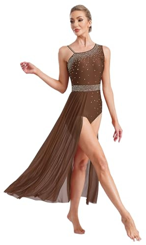 Raenseen Zeitgenössisches Lyrisches Ballettkleid Für Damen Klassisches Tanzkleid Mit Strass Eiskunstlaufkleid Kunstturnanzug Latein Tanzkleid