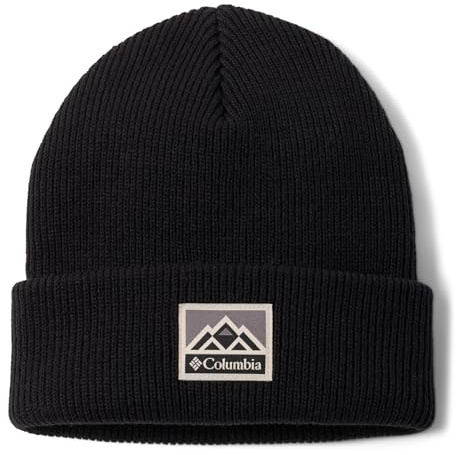 Columbia Unisex Whirlibird Cuffed Beanie Mütze, Black/Mountains, Einheitsgröße EU
