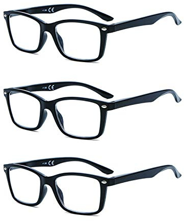 Suertree Lesebrille Feder Scharnier 3 Pack Sehhilfe Augenoptik Brille Lesehilfe für Damen Herren 1.5X BM151