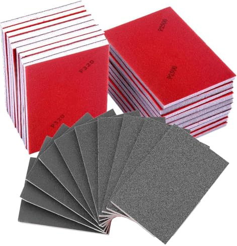 24 Stück Schleifschwämme,180-3000 Körnung Handschleifblöcke, Flexibler Schleifschwamm Holz, Professional Schleifpads für Metall, Holz, Farbe, Spachtelmasse, Autokarosseriereparatur