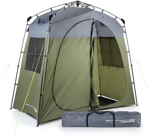 Lumaland Premium Duschzelt | Toilettenzelt für Indoor & Outdoor | Mobiles Umkleidezelt & Lagerzelt | Zelt für Tierfotografie | Ideal zum Campen, Festival & zum Angeln | Wasserdicht & Windfest