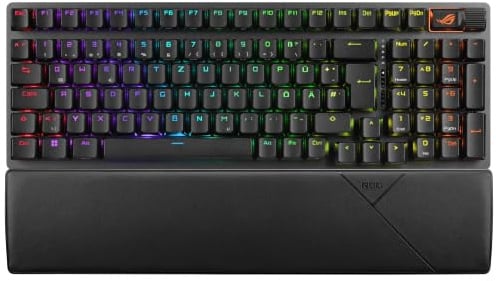 ASUS ROG Strix Scope II 96 Wireless mechanische Gaming Tastatur | ROG NX-Switches, Handballenablage, 4GHz, Bluetooth, kabelgebunden, ROG Omni-Empfänger, Aura Sync RGB-Beleuchtung, QWERTZ