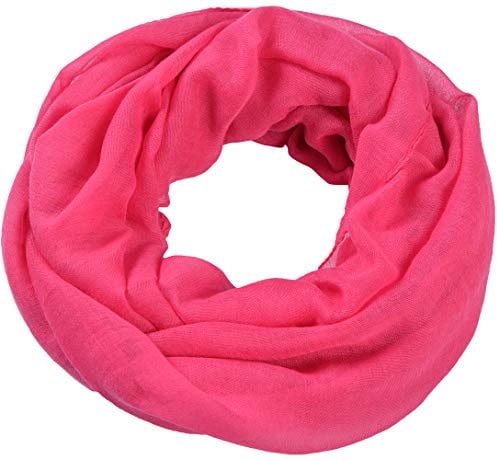 Miobo Loop Schal Crinkle Schal Halstuch Unifarbe 70 x 180cm Frühling Sommer Herbst