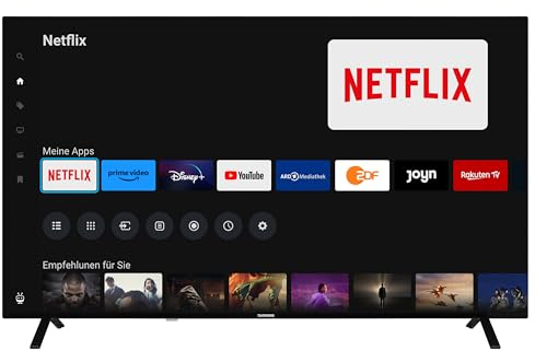 TELEFUNKEN QLED Fernseher 65 Zoll Smart TV (4K UHD, HDR Dolby Vision, Dolby Atmos, Triple-Tuner, 6 Monate HD+ inkl.) QU65TO750S