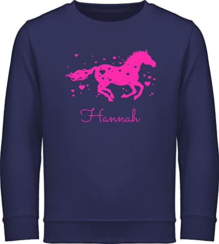 Geschenk mit Namen personalisiert by Shirtracer - Sweater Kinder Sweatshirt Jungen Pullover - Pferd - Pferde Geschenk Mädchen