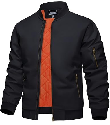 KEFITEVD Jacke für Männer Fleece Bomberjacke Relax Fit Midweight Sportswear Jacke Herren Windbreaker Jacken Warme Wintermäntel