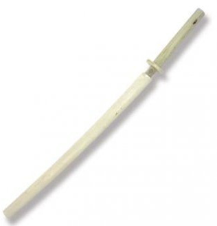 Aikidō Holz Bokken Mit Holz Scheide - weiß Oak - VORBESTELLUNG