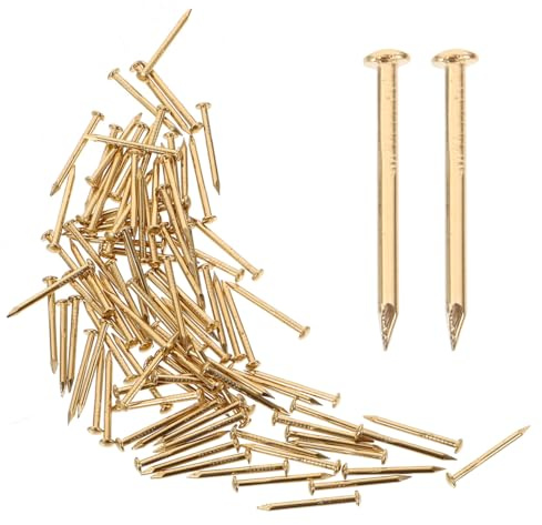 DOITOOL Kupfernägel Baumkiller 100 STK Geschmückte Accessoires Möbelzubehör Nägel Für Möbelfinge Messing Verzieren Goldene Kupfernägel Vernichter Für Bäume Baumstumpf