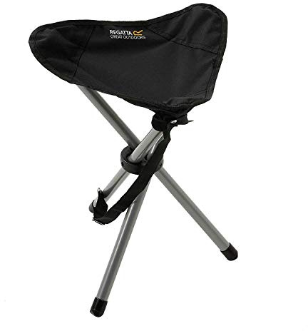 Regatta Ternio Leichter zusammenklappbarer Stativhocker, Black, one Size, RCE240