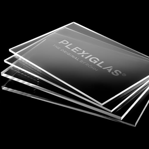 AtHaus® Acrylglas PLEXIGLAS® PMMA XT 2–12 mm - CNC Zuschnitt nach Maß - Glasklare, UV-beständige, stabile Kunststoffplatte - Individuelle Größen (4 mm, 400 x 300 mm)