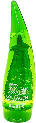 BioRLX99% Reines Aloe Vera Gel, Kollagen und Hyaluronsäure 250ml (Eine Flasche)