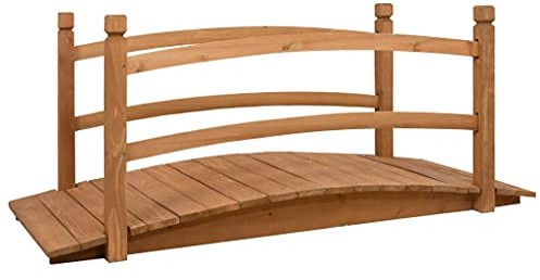 vidaXL Gartenbrücke 140x60x60 cm Massivholz Tanne