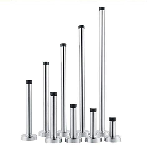 ZPPZ Wandtürstopper Edelstahl Türanschlag Stopper Wandmontage Türstopper Hochleistungs-Edelstahl-Stoßdämpfer-Gummipuffer für die Wand 15cm